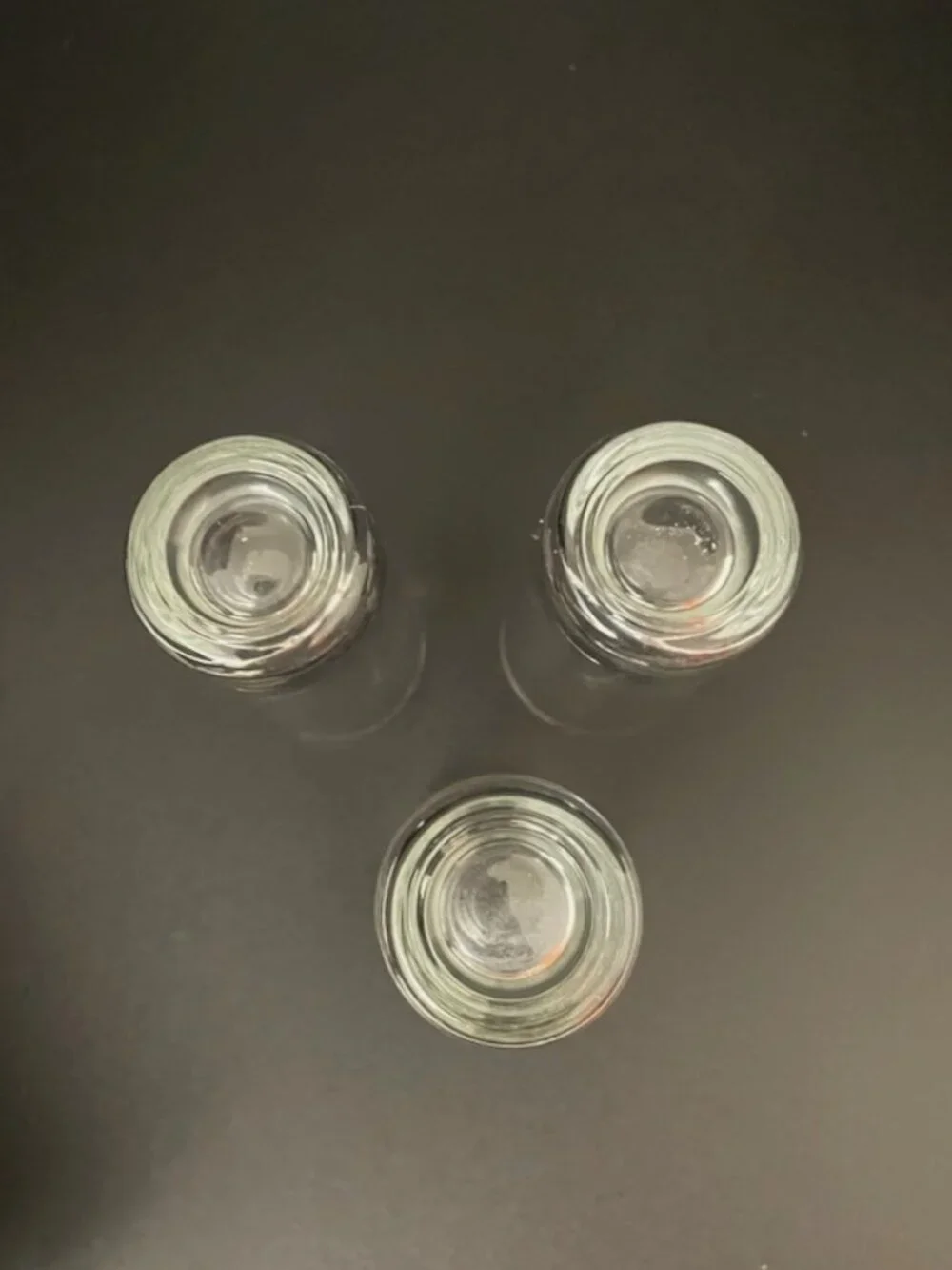 Clear Cylinder Double Shot Glass Set of 3 Barware Shooter Cordials Weighted Base